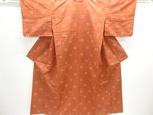 JAPANESE KIMONO / TSUMUGI / HITOE / WOVEN GRID